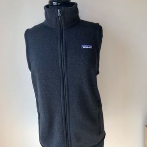 PATAGONIA Vest Women's Better Sweater Fleece Black Slim Fit Recycled Size Medium